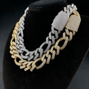 19mm Diamond Figaro Chain