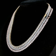 4mm Baguette Cut Diamond Tennis Chain