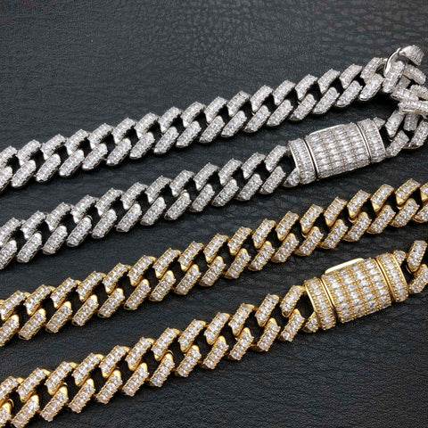 12mm Diamond Bandana Cuban chain/Bracelet