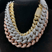 19mm Diamond Bandana Cuban chain