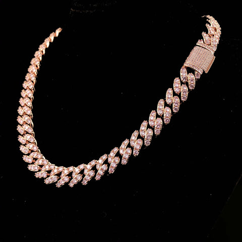 12mm Large Grain Iced Cuban Link