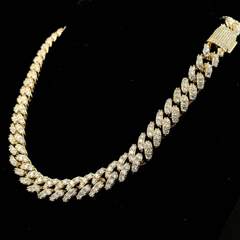 12mm Large Grain Iced Cuban Link
