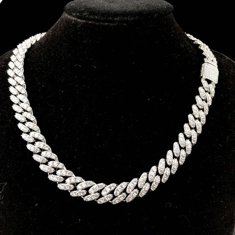 12mm Large Grain Iced Cuban Link