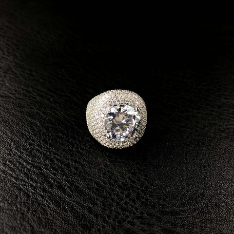 Diamond Clustered Band Ring