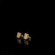 925 Silver Double layer Square Earrings
