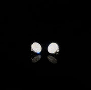 925 Silver Round inlaid Earrings