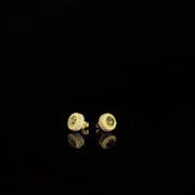 925 Silver Micro inlaid Round Earrings