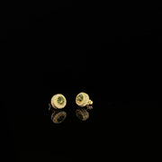 925 Silver Micro inlaid Round Earrings