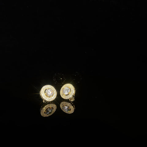 925 Silver Clustered Diamond Earrings