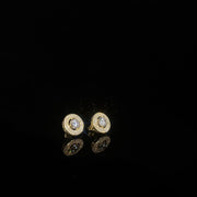 925 Silver Clustered Diamond Earrings