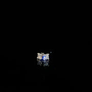 14k Square Cut Diamond Earrings