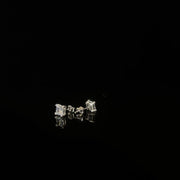 14k Square Cut Diamond Earrings