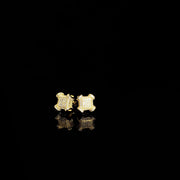 925 Silver Spiral Square Earrings