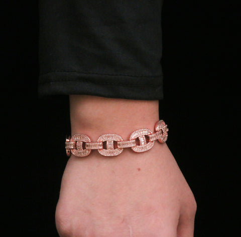 15mm Baguette Mariner Bracelet