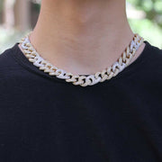 2 Tone Gucc Cuban Diamond Chain