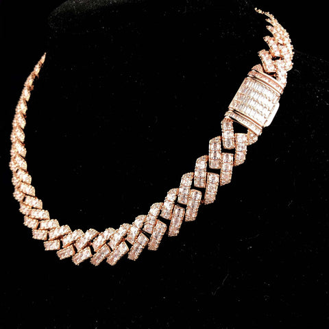 12mm Baguette Prong Cuban chain