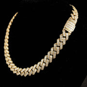 12mm Baguette Prong Cuban chain