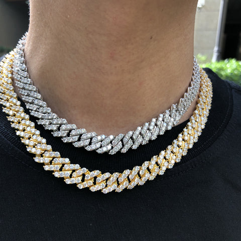 Diamond Prong (10mm) Link Necklace