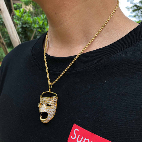 Iced out mask pendant