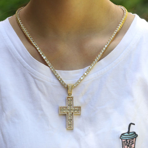 2 Side Diamond Cross